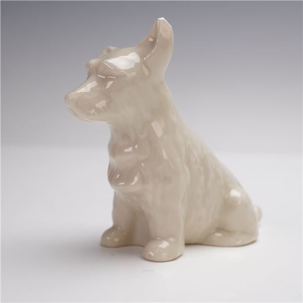 Belleek Pottery Porcelain Figurine, Terrier Dog