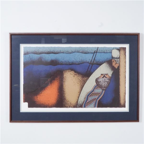 Amado Pena Jr. Limited Edition Framed Lithograph, Kiva, Signed and Numbered