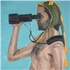Image 2 : 2pc David Teichner, Two-Piece Figurative Oil on Canvas Diptych - Signed