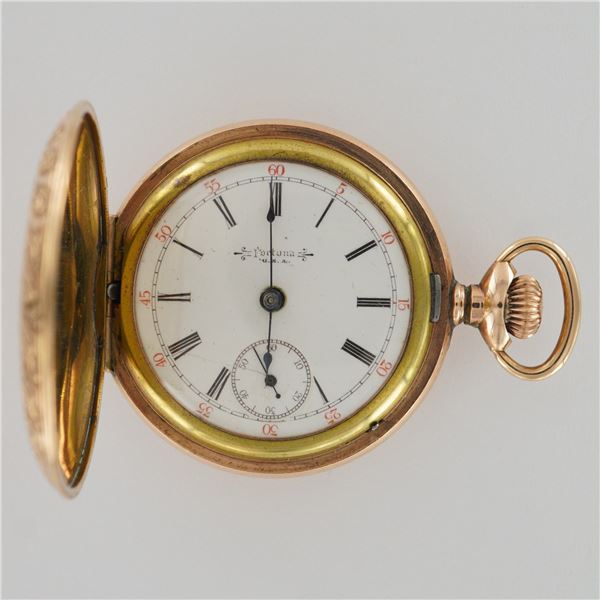 Trenton Fortuna LS Rambler 10 Years Gold Filled Hunter Case Pocket Watch
