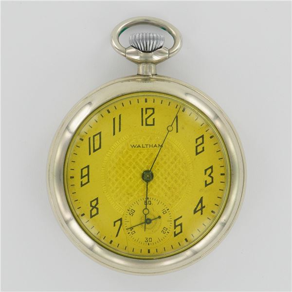 American Waltham Watch Co. 16S Nickel Silver Pocket Watch, A.W.C. Co. Case
