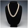 Image 1 : Simulated Hand Knotted Pearl Rope Length Necklace