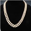 Image 2 : Simulated Hand Knotted Pearl Rope Length Necklace