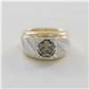 Image 2 : 14K Gold Electroplated Two-Tone Cubic Zirconia Ring