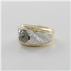 Image 3 : 14K Gold Electroplated Two-Tone Cubic Zirconia Ring