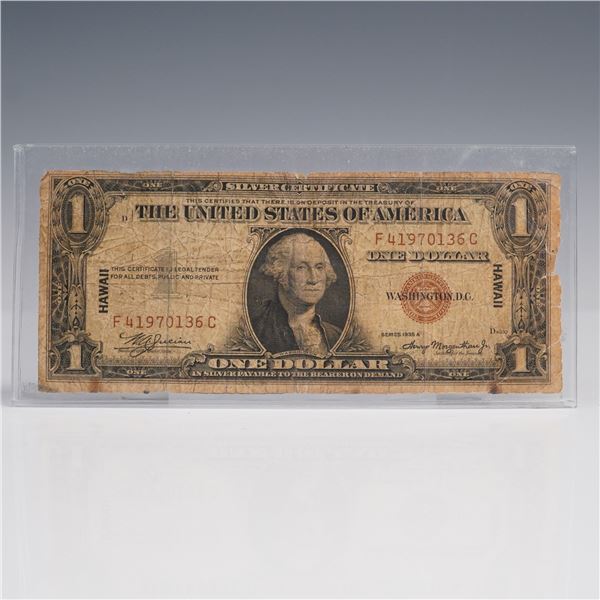 1935A $1 Silver Certificate WWII Hawaii Overprint Banknote