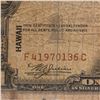 Image 2 : 1935A $1 Silver Certificate WWII Hawaii Overprint Banknote