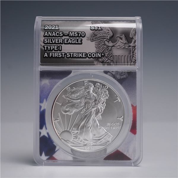 2021 American Silver Eagle, Fine Silver Type 1 Dollar Coin