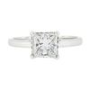 Image 5 : 14k Gold 1.18 ctw GIA Princess Cut Diamond Solitaire Hidden Halo Engagement Ring