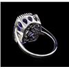 Image 3 : 14KT White Gold 5.95 ctw Tanzanite and Diamond Ring