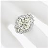 Image 4 : Vintage Platinum GIA 5.56 ctw Old Cut Round & Baguette Diamond Engagement Ring