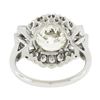 Image 8 : Vintage Platinum GIA 5.56 ctw Old Cut Round & Baguette Diamond Engagement Ring