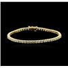 Image 1 : 18KT Yellow Gold 4.98 ctw Diamond Tennis Bracelet