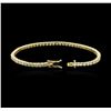 Image 3 : 18KT Yellow Gold 4.98 ctw Diamond Tennis Bracelet