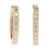 Image 1 : NEW Classic 14k Rose Gold 0.20 ctw Pave Diamond 12.5mm Petite Huggie Hoop Earrin