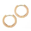 Image 4 : NEW Classic 14k Rose Gold 0.20 ctw Pave Diamond 12.5mm Petite Huggie Hoop Earrin