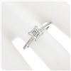 Image 3 : NEW 14k White Gold 1.12 ctw GIA Princess Cut Diamond Solitaire Engagement Ring