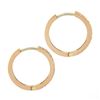 Image 4 : NEW Classic 14k Rose Gold 0.26 ctw Pave Diamond 15.4mm Simple Huggie Hoop Earrin