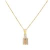 Image 1 : 14KT Yellow Gold 2.13 ctw Morganite and Diamond Pendant With Chain