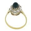 Image 5 : Antique Victorian 18k Gold Oval Cabochon Sapphire Old Rose Cut Diamond Halo Ring