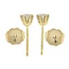 Image 3 : NEW Classic 14k Yellow Gold 0.31 ctw Round 6-Prong Diamond Petite Stud Earrings