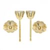Image 4 : NEW Classic 14k Yellow Gold 0.31 ctw Round 6-Prong Diamond Petite Stud Earrings