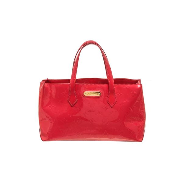 Louis Vuitton Rouge Grenadine Monogram Vernis Leather Wilshire Pm Handbag