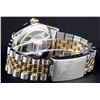 Image 5 : Rolex Mens Champagne Tapestry Index 14K Fluted Bezel 36MM Datejust Wristwatch