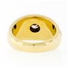 Image 7 : 18K Yellow Gold.33 ctw Diamond Mosaic Inlaid Mother of Pearl Domed Wide Band Rin
