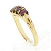 Image 8 : Antique Victorian 18K Gold 1.0 ctw Graduating Old Cut Red Spinel 5 Stone Band Ri