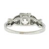 Image 7 : Antique Art Deco Platinum 0.92 ctw European Diamond Buckle Style Sides Ring