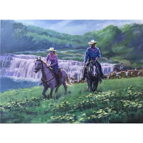 Cattle Drive East by Richard Ho, orig.