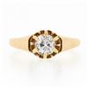 Image 4 : Antique Victorian 18k Gold 0.65 ctw Old Mine Prong Set Diamond Engagement Ring