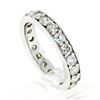 Image 1 : Vintage 14k White Gold 1.57 ctw Eternity Band Ring w/ 20 Old Single Cut Diamonds