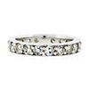 Image 6 : Vintage 14k White Gold 1.57 ctw Eternity Band Ring w/ 20 Old Single Cut Diamonds