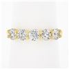 Image 1 : 18k Yellow Gold 1.22 ctw Round Ideal Low Profile Diamond 5 Stone Stack Band Ring