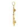 Image 3 : Antique 14K Gold 0.12 ctw Round Diamond Open Target Drop Dangle Lavalier Pendant