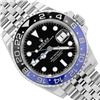 Image 1 : Rolex Mens Stainless Steel Batgirl GMT Master 2 With Rolex Box And Card