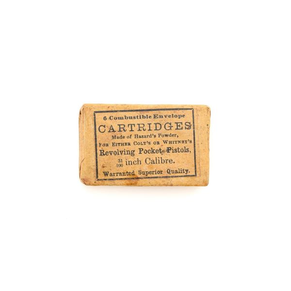 Unopened Packet of .31 Caliber Combustible Envelope Cartridges