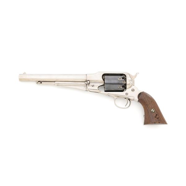 Nickel Plated Remington New Model Army Single Action Percussion Revolver