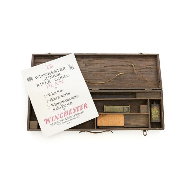 Scarce Winchester Junior Rifle Corps Range Kit Wooden Case with Accessories