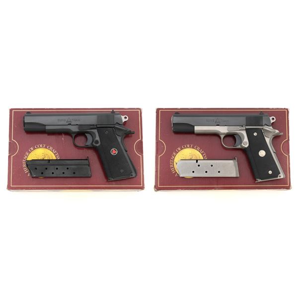 Scarce One of Only 250 Matched Sets of Colt Elite Team Semi-Automatic Pistols