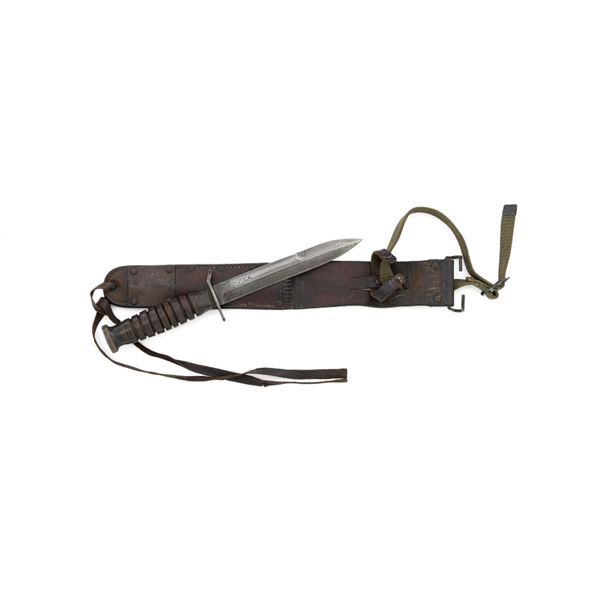 U.S. WWII Blade Marked Utica Cutlery U.S. M3 Trench Knife and Scabbard,
