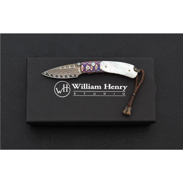 William Henry Model B09-WMPC Kestrel Button Lock Folding Knife