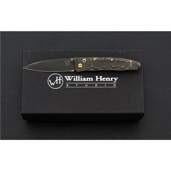 One of 50 William Henry Model B30-1111 Gray Ghost Button Lock Folding Knife