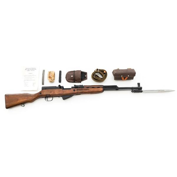 Soviet SKS Semi-Automatic Carbine with Folding Bayonet and Accessories