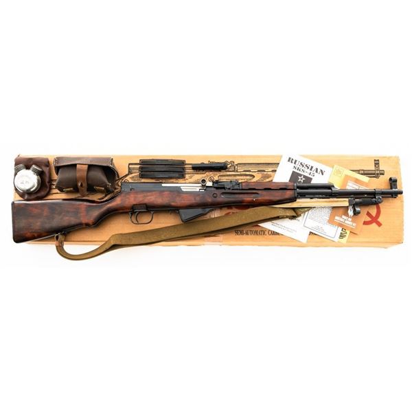 Soviet SKS Semi-Automatic Carbine with Folding Bayonet and Accessories