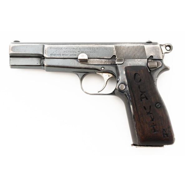 Buenos Aires PD Marked Belgian FN Hi-Power Semi-Automatic Pistol