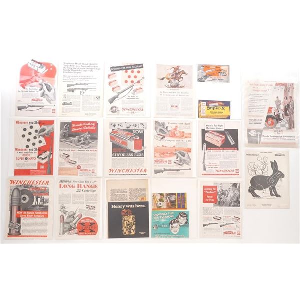 Amazing Bonanza Lot of Winchester .22 Rimfire Rifle Ephemera