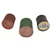 Image 1 : Large of Three (3) Circa Early 1900s Metal Gunpowder Storage Containers